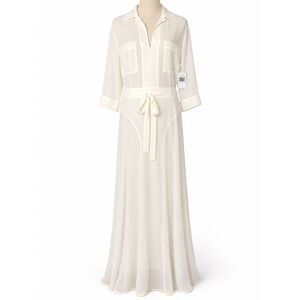 Cynthia Steffe Ivory Crepe Maxi Dress Size 12